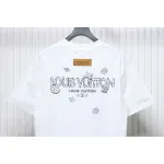 Louis Vuitton 25ss four-leaf clover and back logo print short-sleeved T-shirt white