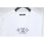 Louis Vuitton 25ss four-leaf clover and back logo print short-sleeved T-shirt white