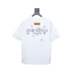 Louis Vuitton 25ss four-leaf clover and back logo print short-sleeved T-shirt white