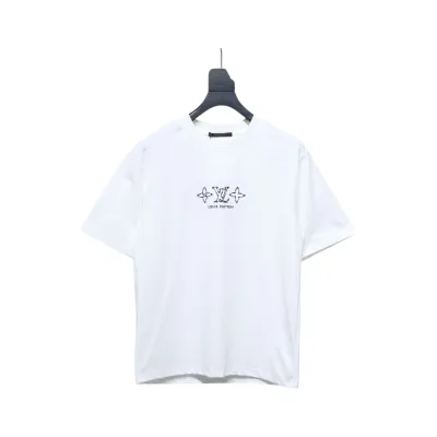 Louis Vuitton 25ss four-leaf clover and back logo print short-sleeved T-shirt white 02