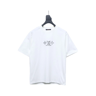 Louis Vuitton 25ss four-leaf clover and back logo print short-sleeved T-shirt white 02