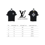 Louis Vuitton 25ss four-leaf clover hot diamond logo flocked short-sleeved T-shirt black