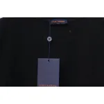 Louis Vuitton 25ss four-leaf clover hot diamond logo flocked short-sleeved T-shirt black