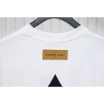 Louis Vuitton 25ss four-leaf clover hot diamond logo flocked short-sleeved T-shirt white