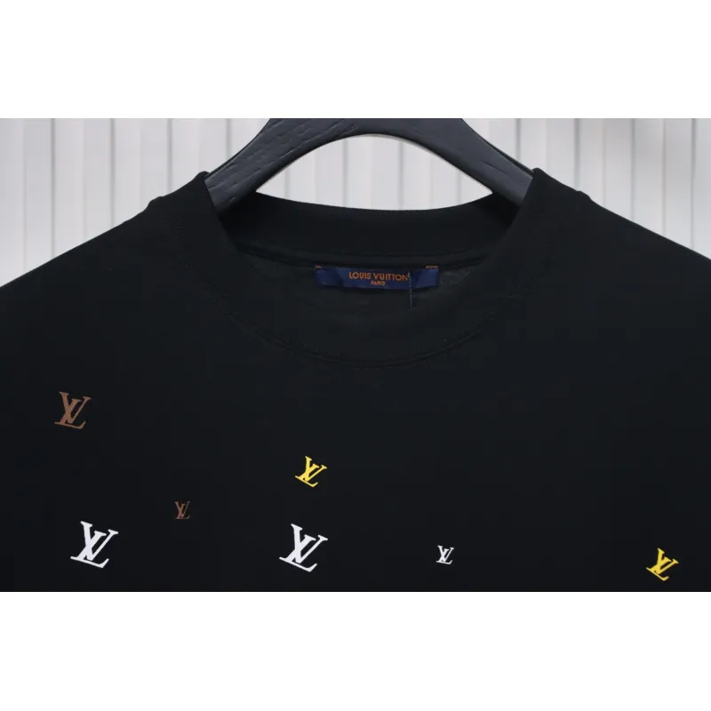 Louis Vuitton 25ss gradient full print small logo short sleeve T-shirt black