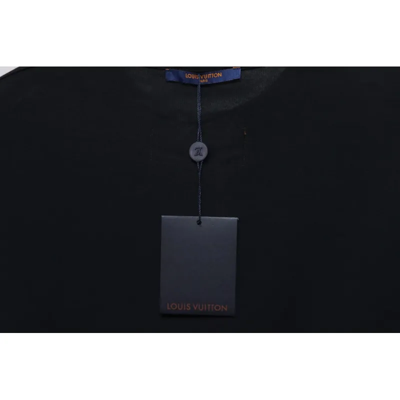 Louis Vuitton 25ss gradient full print small logo short sleeve T-shirt black