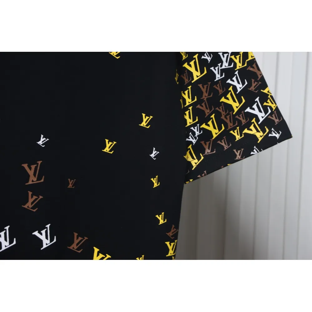 Louis Vuitton 25ss gradient full print small logo short sleeve T-shirt black