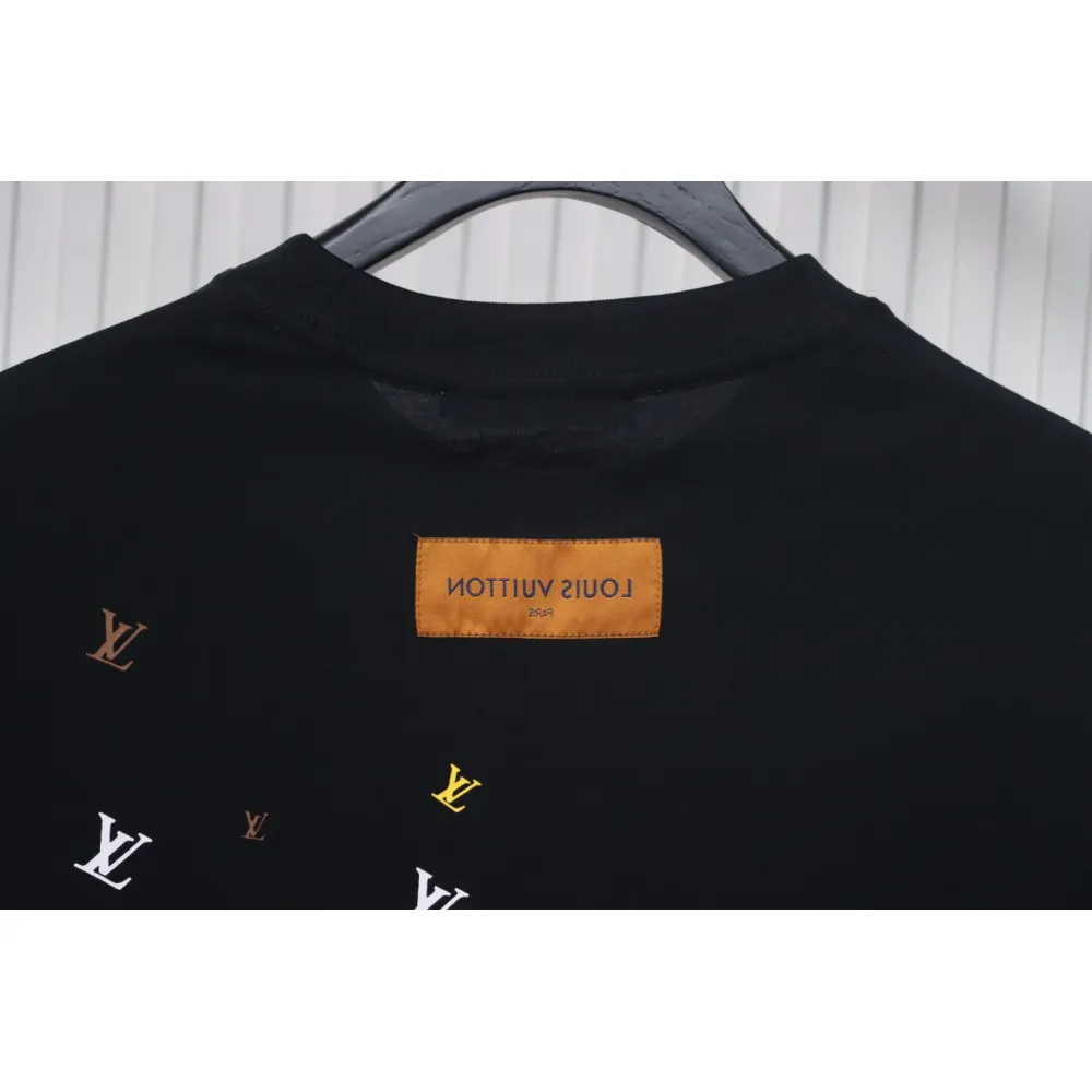 Louis Vuitton 25ss gradient full print small logo short sleeve T-shirt black
