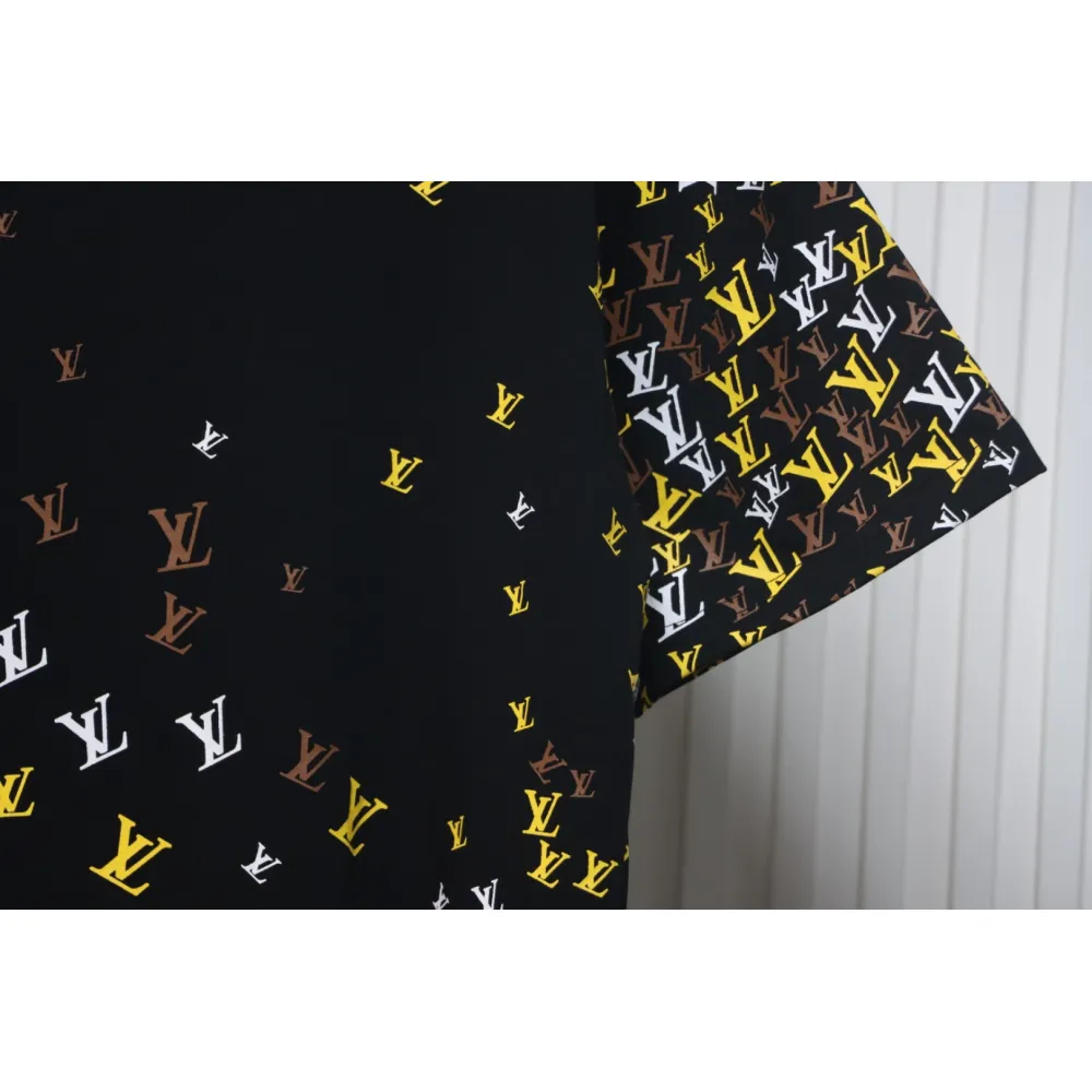 Louis Vuitton 25ss gradient full print small logo short sleeve T-shirt black