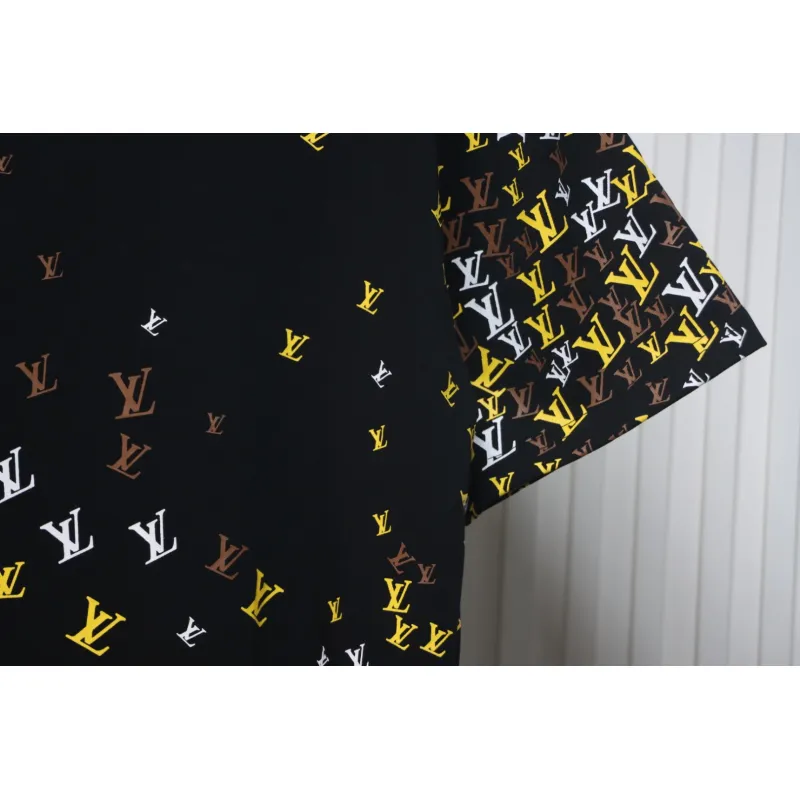 Louis Vuitton 25ss gradient full print small logo short sleeve T-shirt black