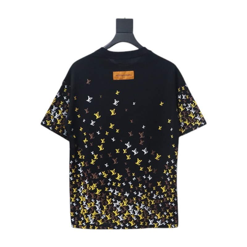 Louis Vuitton 25ss gradient full print small logo short sleeve T-shirt black