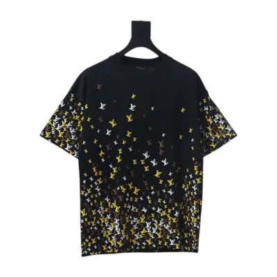 Louis Vuitton 25ss gradient full print small logo short sleeve T-shirt black 01