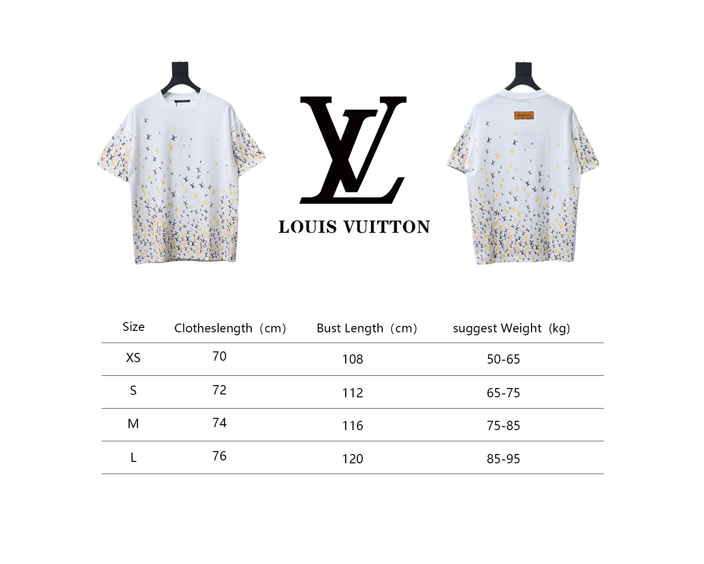 Louis Vuitton 25ss gradient full print small logo short sleeve T-shirt White