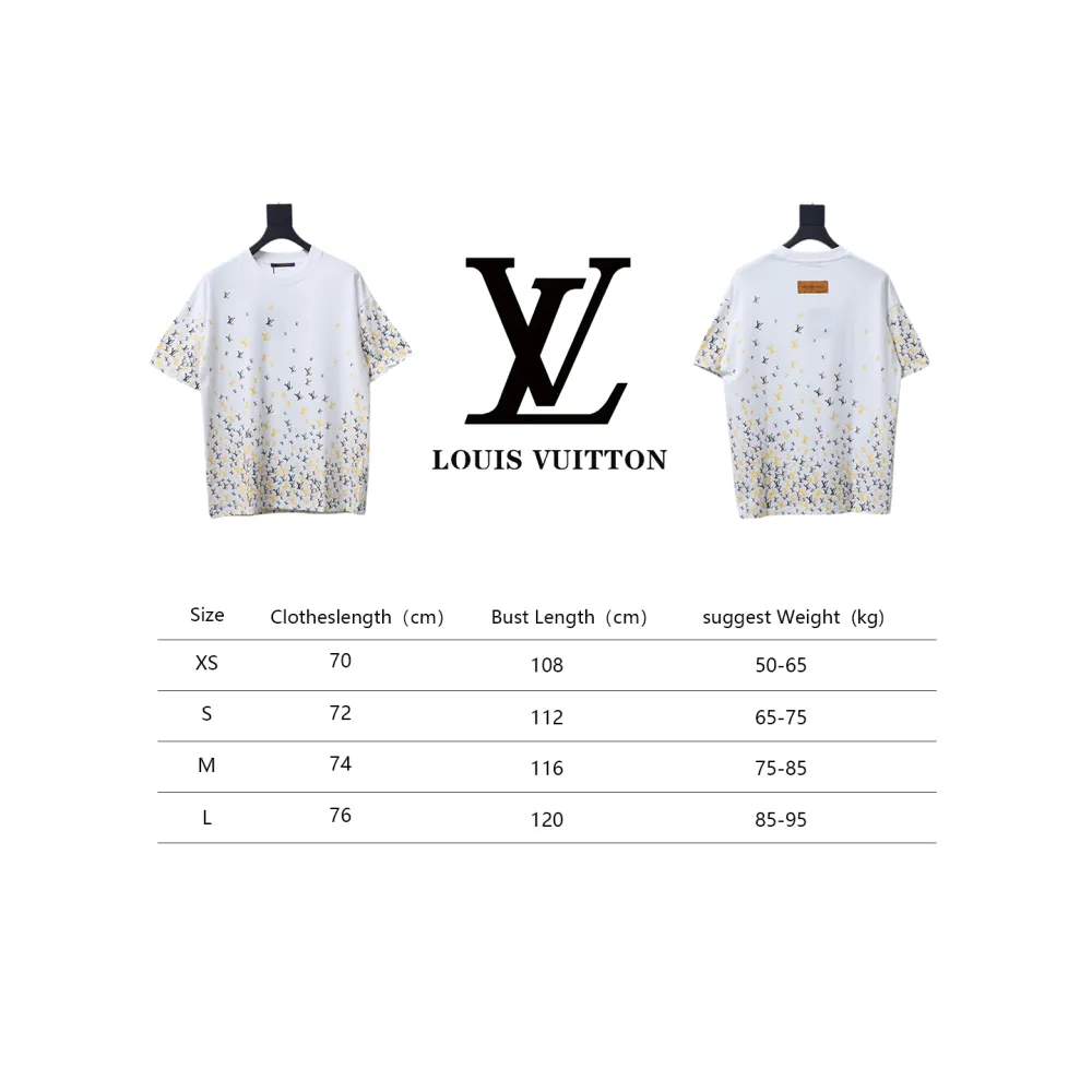 Louis Vuitton 25ss gradient full print small logo short sleeve T-shirt White