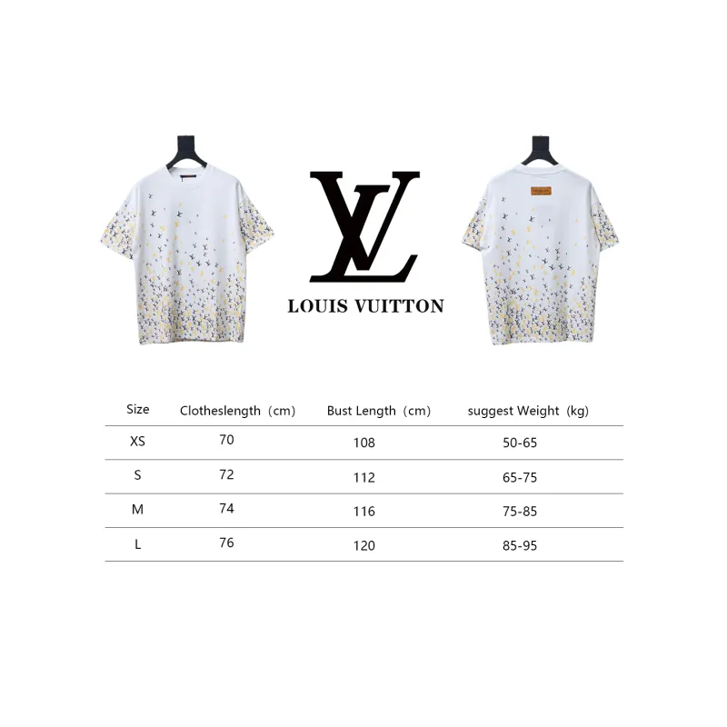 Louis Vuitton 25ss gradient full print small logo short sleeve T-shirt White