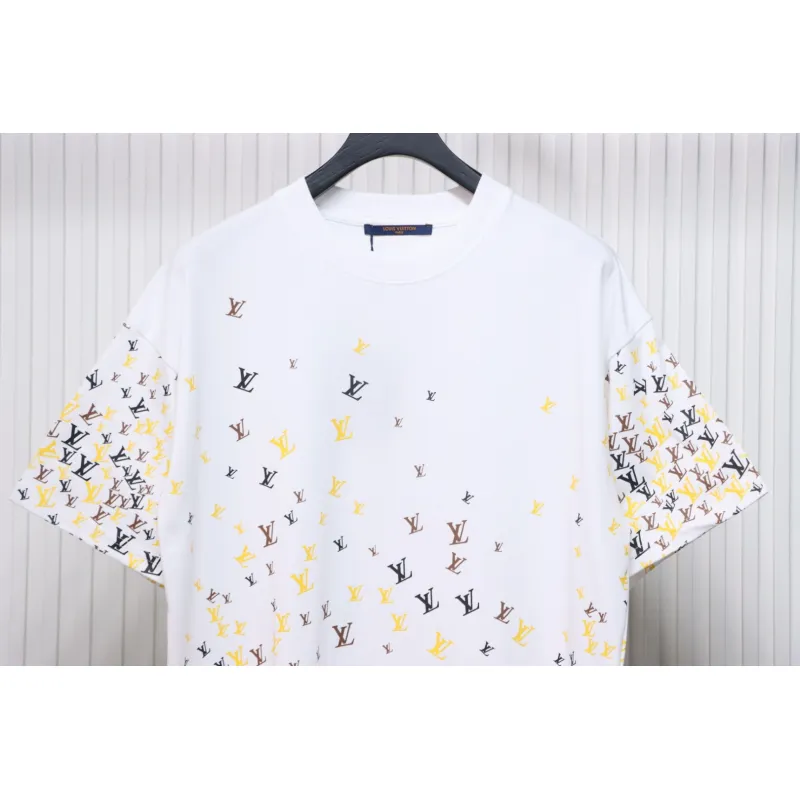 Louis Vuitton 25ss gradient full print small logo short sleeve T-shirt White