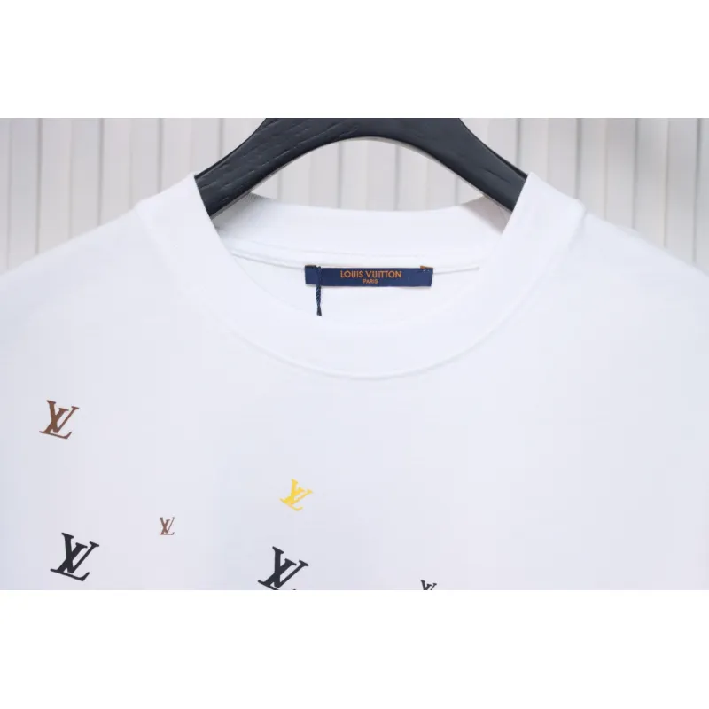 Louis Vuitton 25ss gradient full print small logo short sleeve T-shirt White