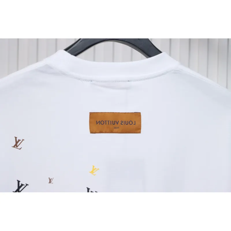 Louis Vuitton 25ss gradient full print small logo short sleeve T-shirt White