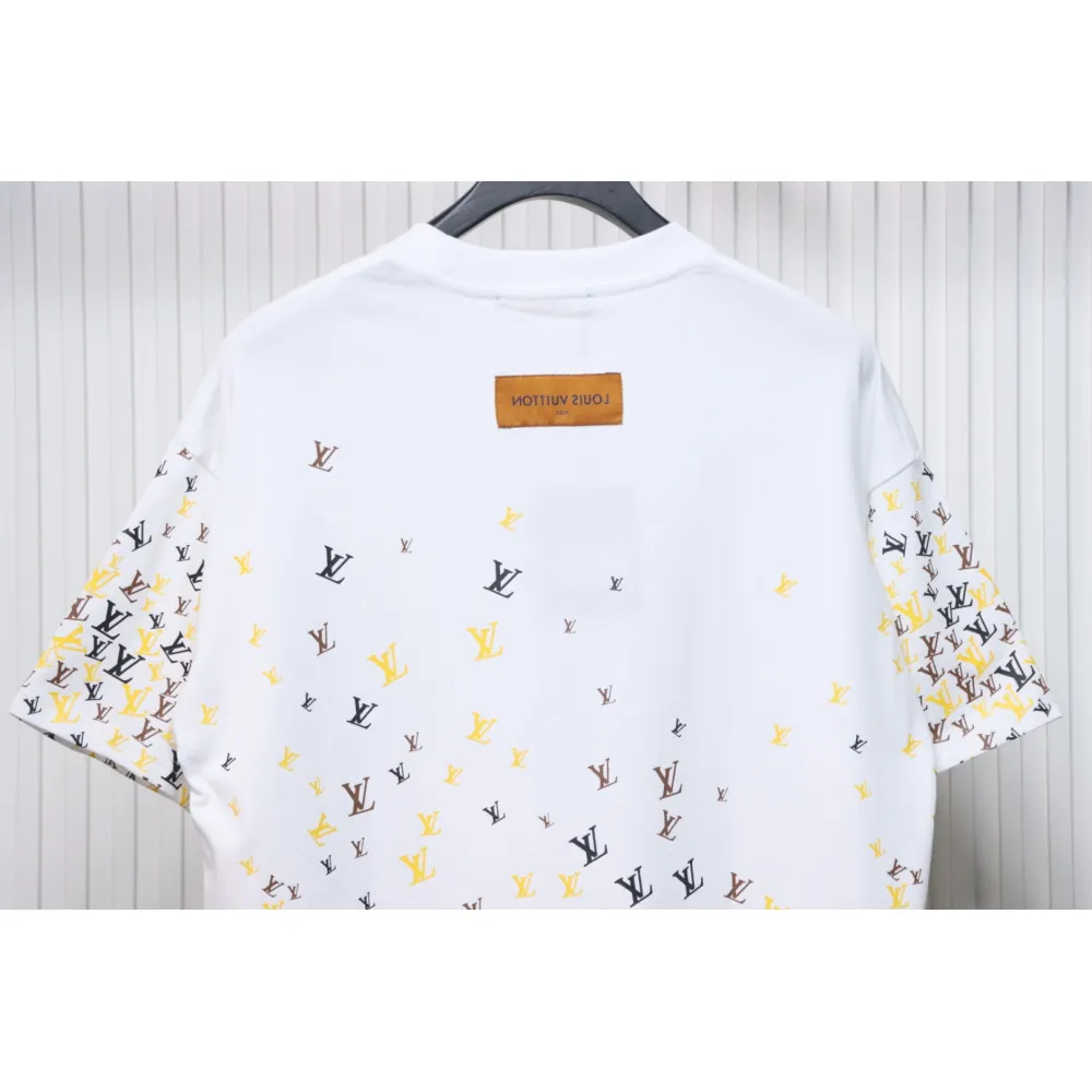 Louis Vuitton 25ss gradient full print small logo short sleeve T-shirt White