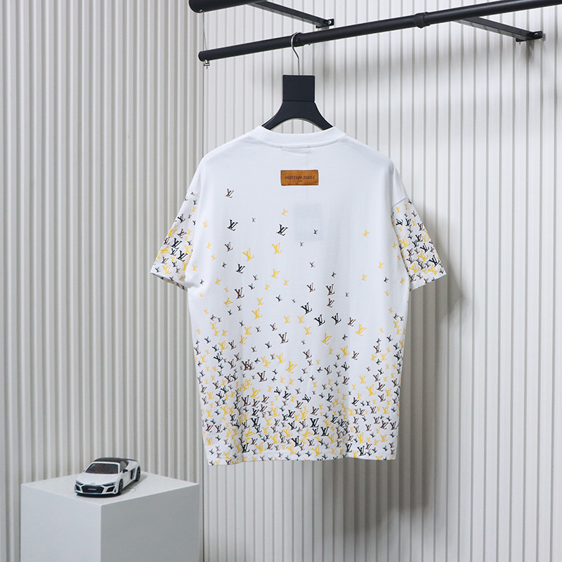 Louis Vuitton 25ss gradient full print small logo short sleeve T-shirt White