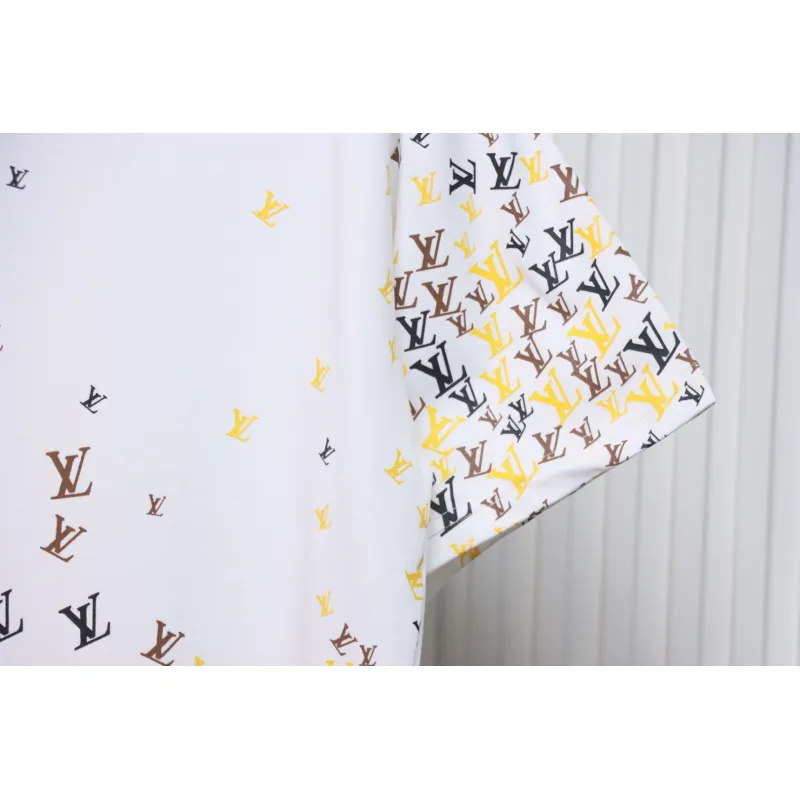 Louis Vuitton 25ss gradient full print small logo short sleeve T-shirt White