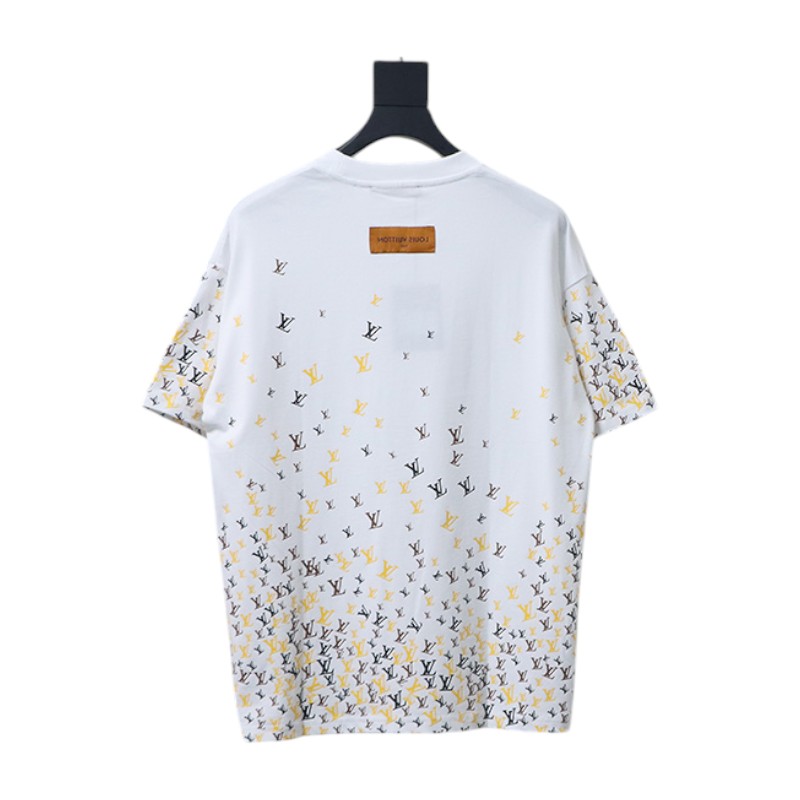 Louis Vuitton 25ss gradient full print small logo short sleeve T-shirt White