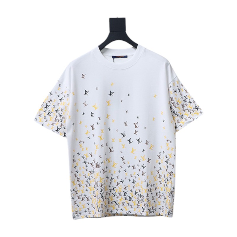 Louis Vuitton 25ss gradient full print small logo short sleeve T-shirt White