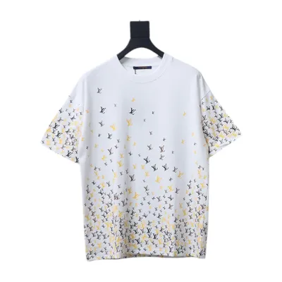 Louis Vuitton 25ss gradient full print small logo short sleeve T-shirt White 01