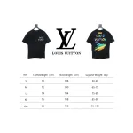 Louis Vuitton 25ss hand-painted colorful logo graffiti short-sleeved T-shirt black
