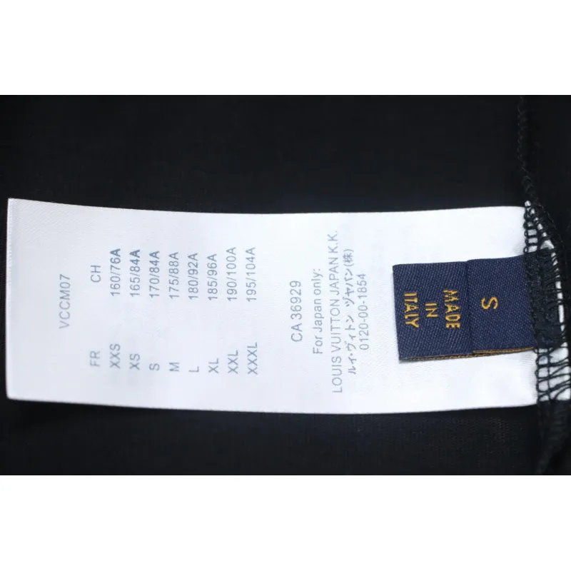 Louis Vuitton 25ss hand-painted colorful logo graffiti short-sleeved T-shirt black