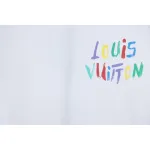 Louis Vuitton 25ss hand-painted colorful logo graffiti short-sleeved T-shirt White