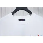 Louis Vuitton 25ss hand-painted colorful logo graffiti short-sleeved T-shirt White