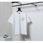 Louis Vuitton 25ss hand-painted colorful logo graffiti short-sleeved T-shirt White
