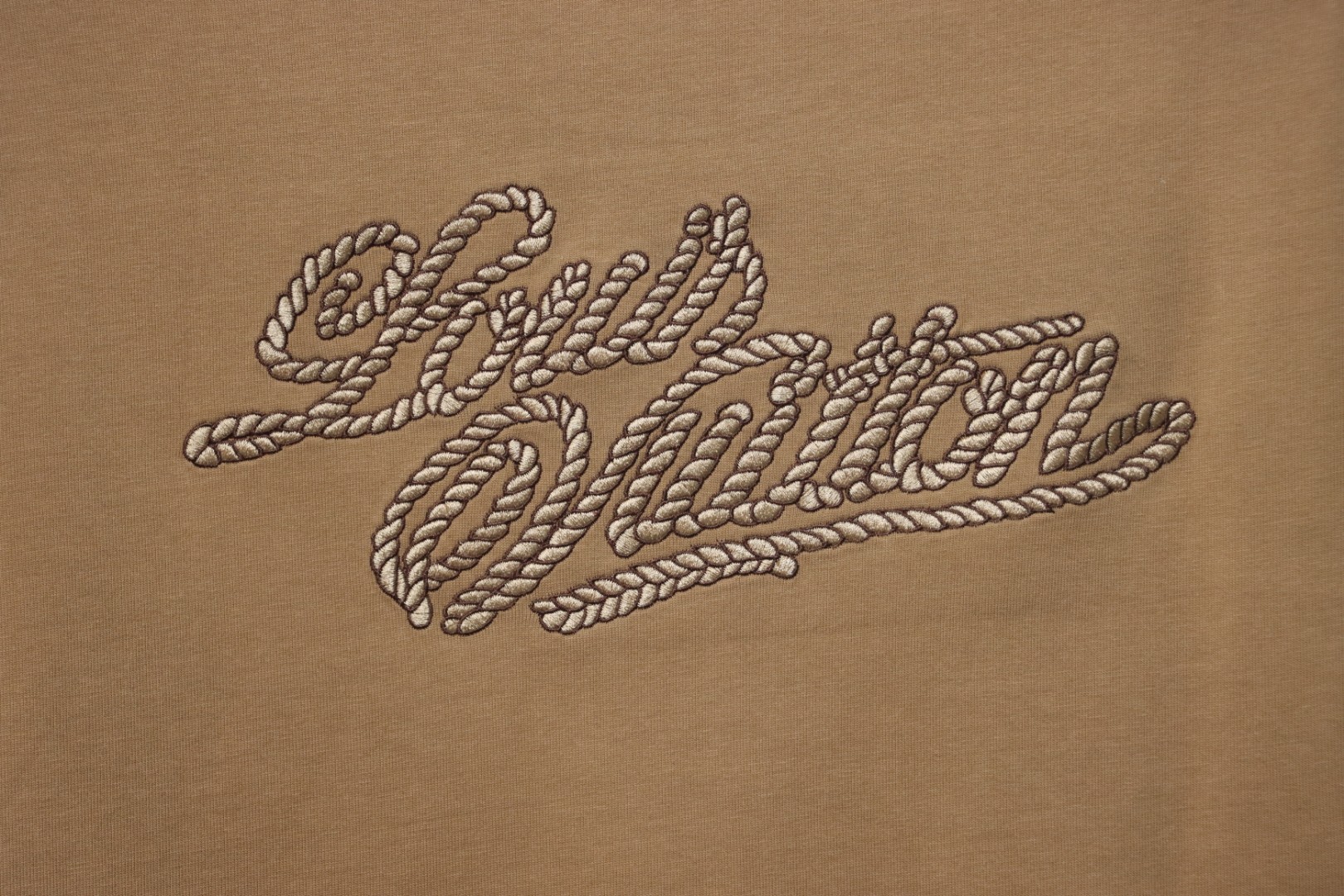 Louis Vuitton 25ss hemp rope knot embroidered short sleeves