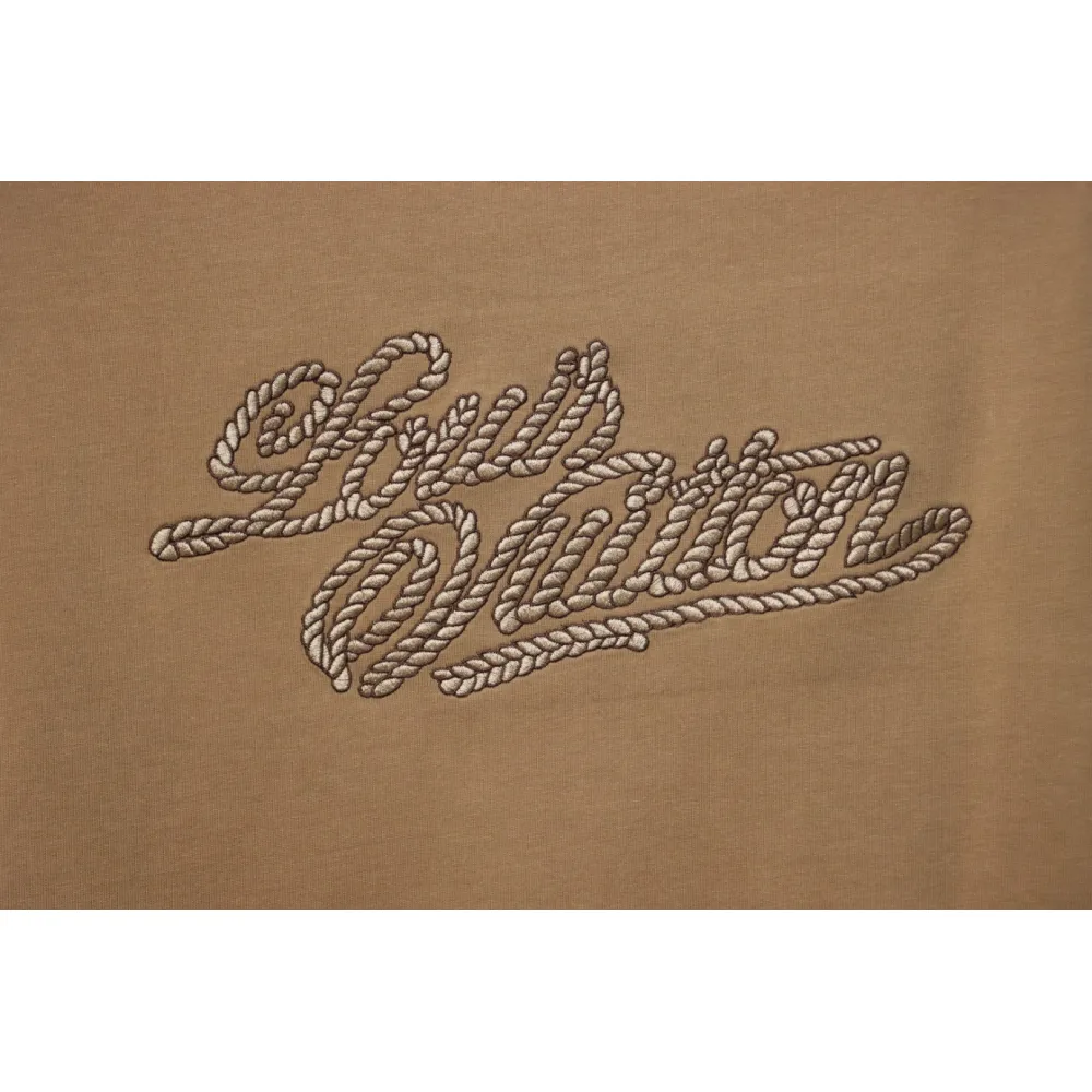 Louis Vuitton 25ss hemp rope knot embroidered short sleeves