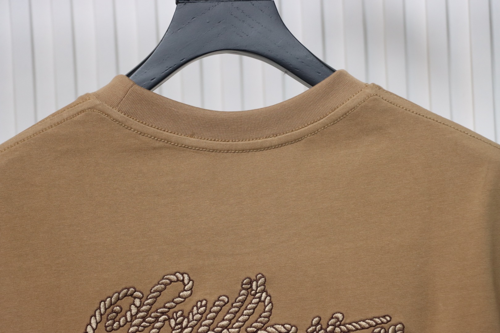 Louis Vuitton 25ss hemp rope knot embroidered short sleeves