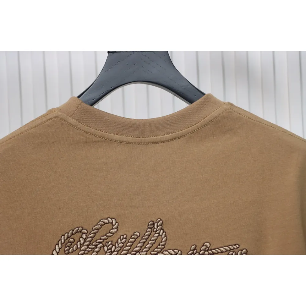 Louis Vuitton 25ss hemp rope knot embroidered short sleeves