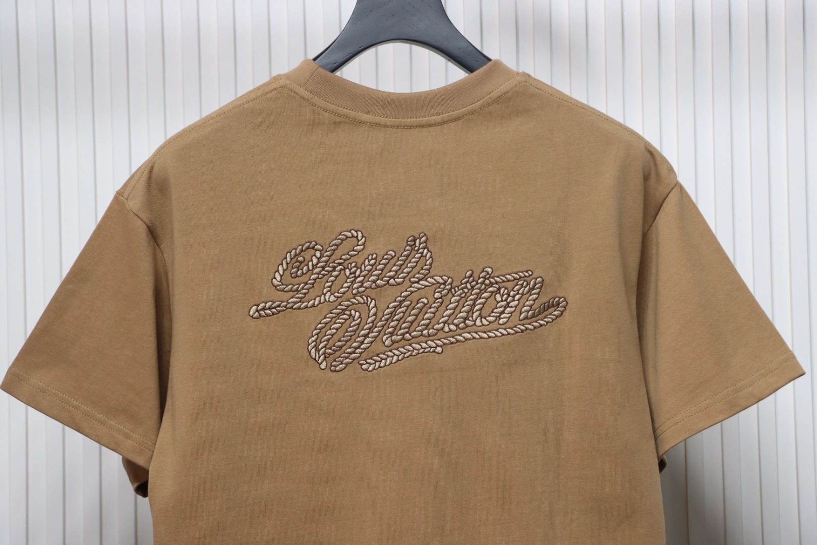 Louis Vuitton 25ss hemp rope knot embroidered short sleeves