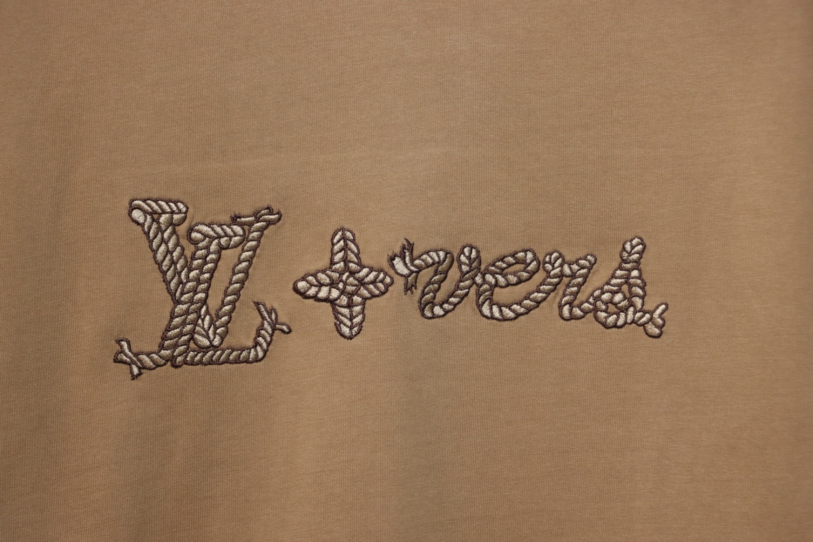 Louis Vuitton 25ss hemp rope knot embroidered short sleeves