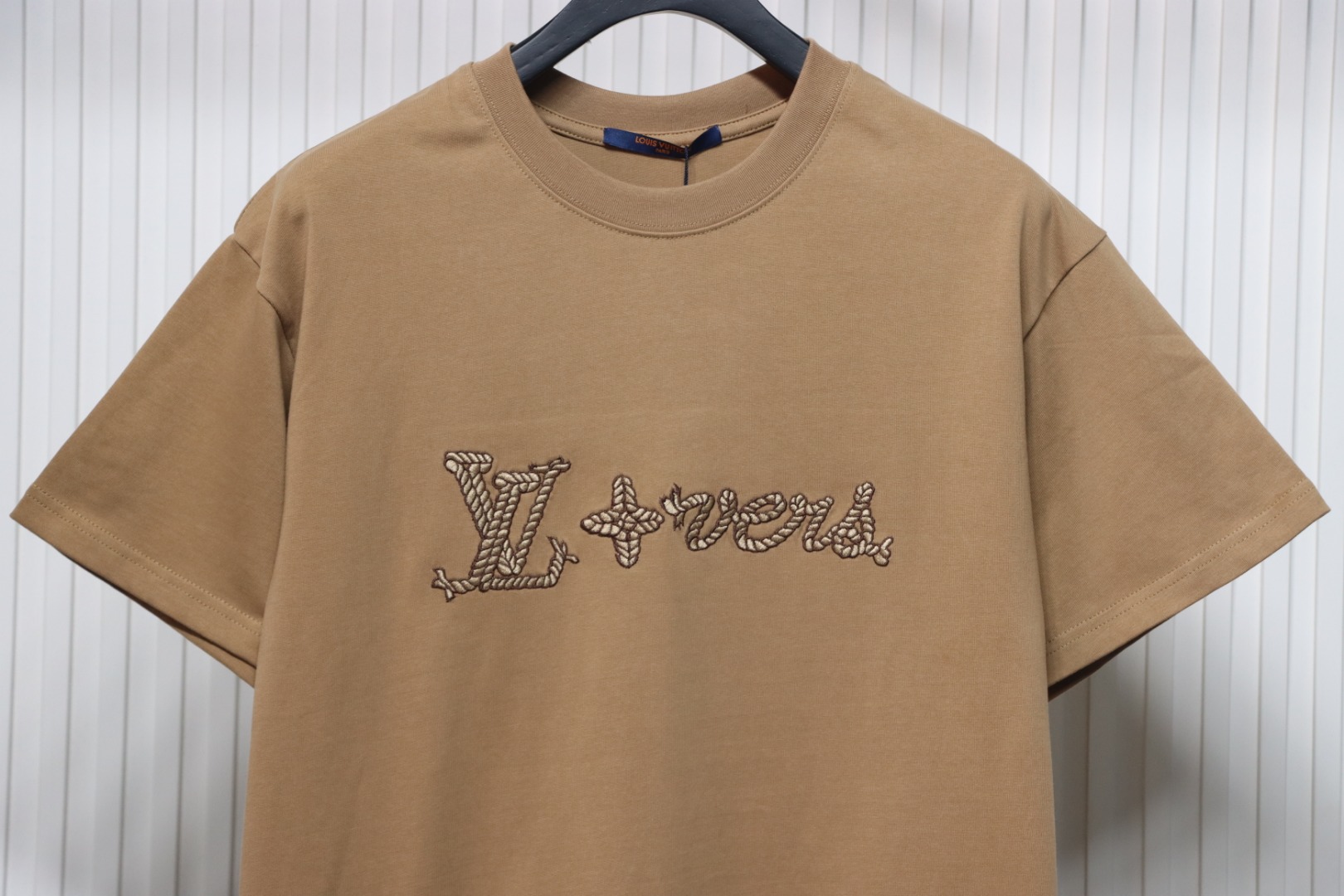 Louis Vuitton 25ss hemp rope knot embroidered short sleeves