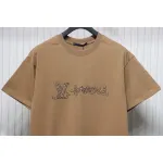 Louis Vuitton 25ss hemp rope knot embroidered short sleeves