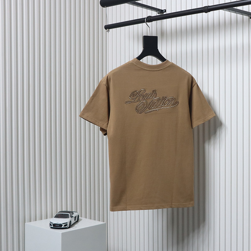 Louis Vuitton 25ss hemp rope knot embroidered short sleeves