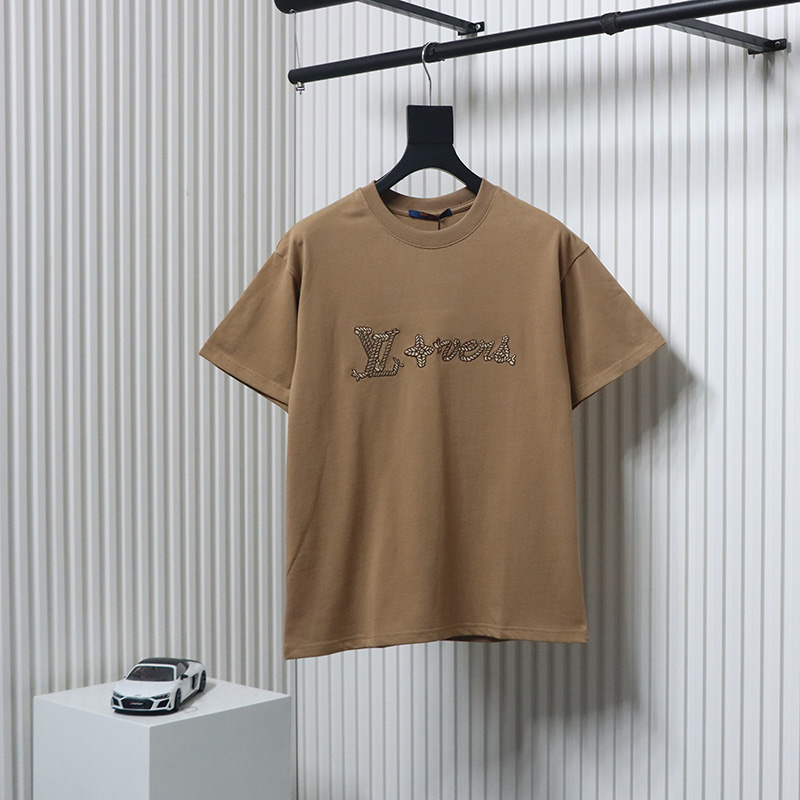 Louis Vuitton 25ss hemp rope knot embroidered short sleeves