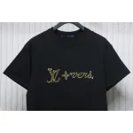 Louis Vuitton 25ss hemp rope knot embroidered short sleeves black
