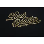 Louis Vuitton 25ss hemp rope knot embroidered short sleeves black