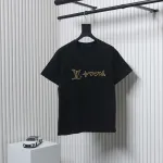 Louis Vuitton 25ss hemp rope knot embroidered short sleeves black