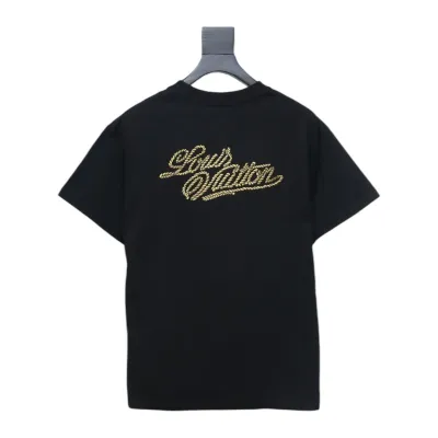 Louis Vuitton 25ss hemp rope knot embroidered short sleeves black 02