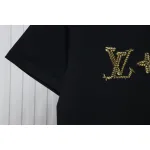 Louis Vuitton 25ss hemp rope knot embroidered short sleeves black