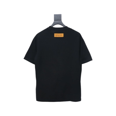 Louis Vuitton 25ss Lettering Printed Chain Short Sleeve Black 02