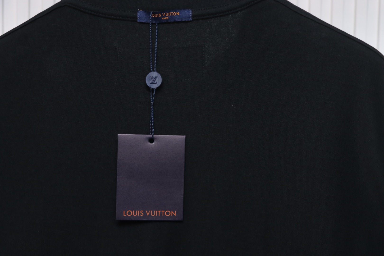 Louis Vuitton 25ss Lettering Printed Chain Short Sleeve Black